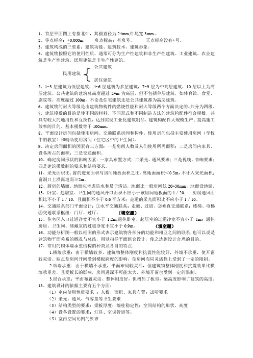 建筑设计基础复习资料