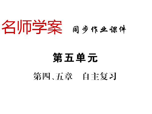 (完整)八级生物上册人教版习题课件：第五单元 自主复习2精品PPT资料精品PPT资料