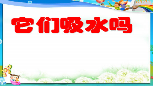 最新教科版小学三年级上册科学《它们吸水吗》(1)ppt课件