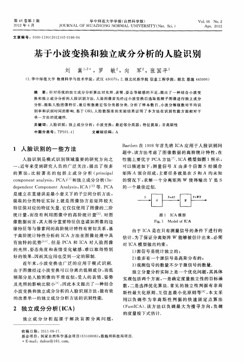 基于小波变换和独立成分分析的人脸识别