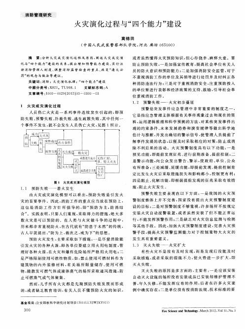 火灾演化过程与“四个能力”建设