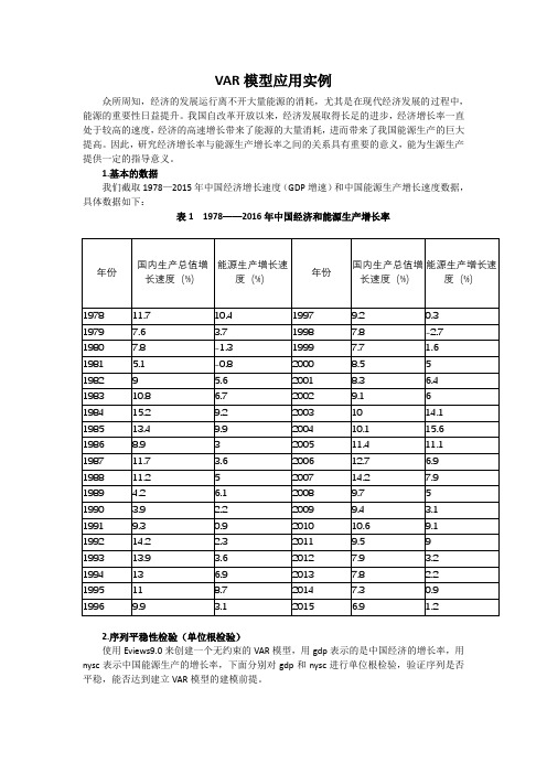 VAR模型应用案例(完成)