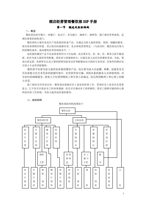 酒店经营管理餐饮部SOP手册之16