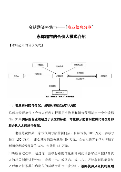 永辉超市的合伙人模式介绍