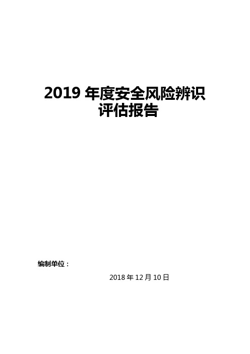 2019年度安全风险辨识评估报告