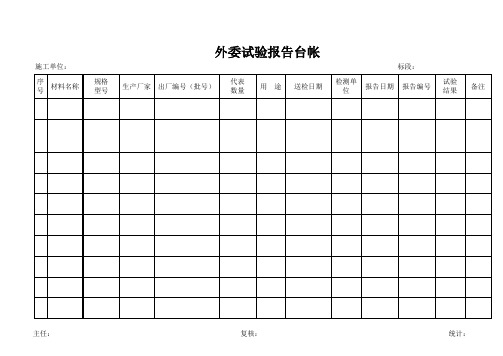 试验外委台账