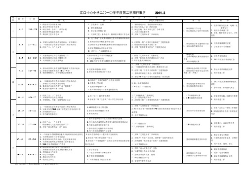 江口中心小学二OO四学年度第一学期行事历