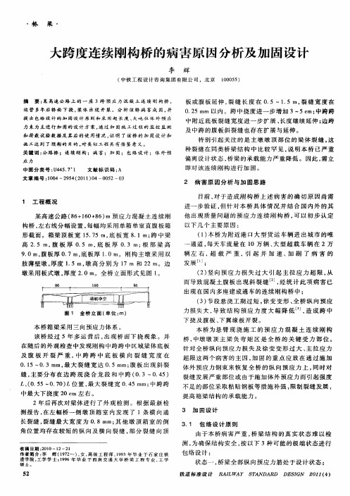 大跨度连续刚构桥的病害原因分析及加固设计