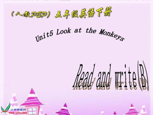 五年级下_Unit5_Look_at_the_monkeys__B__read_and_write