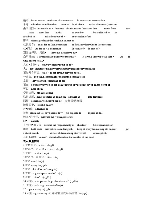 雅思写作和口语同义词替换总结