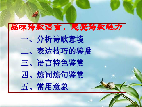 诗歌鉴赏教学指导(1)