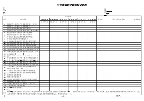 (新)测试站巡检记录表