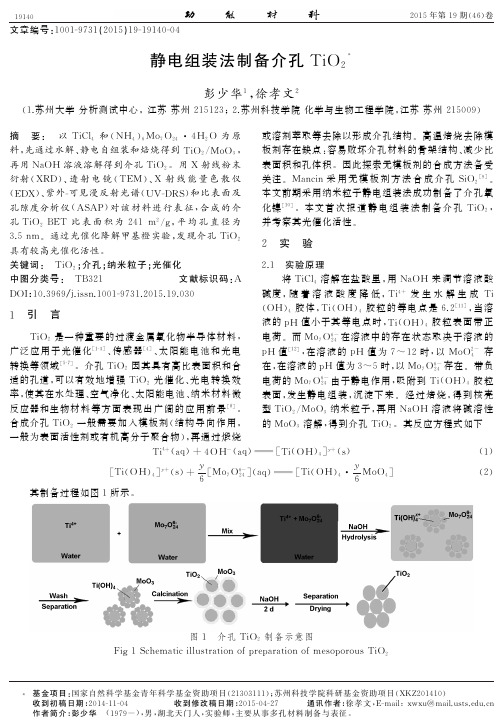 静电组装法制备介孔TiO2