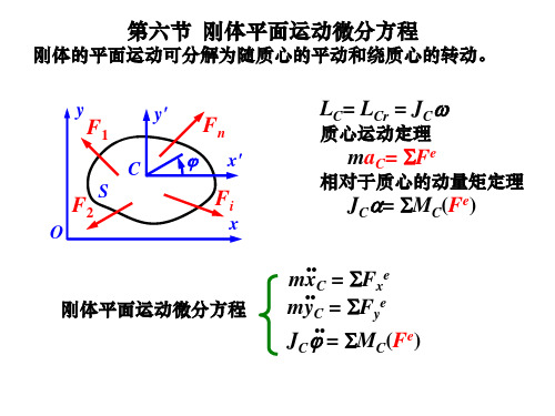 第十一章 第六节  刚体平面运动微分方程