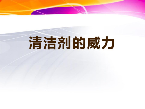 《清洁剂的威力》ppt演示课件