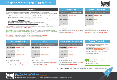 社交媒体和电子邮件营销的UTM标签指南说明书