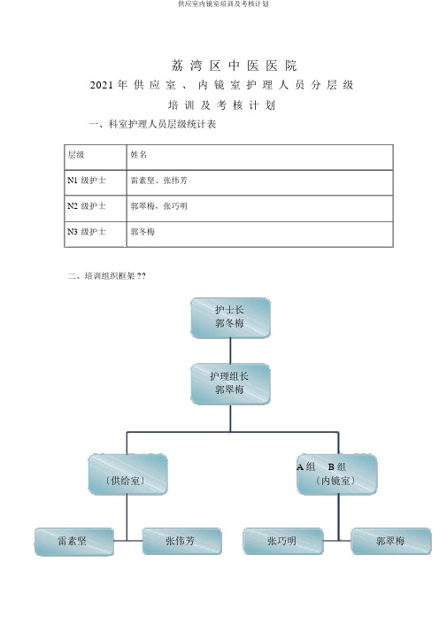 供应室内镜室培训及考核计划