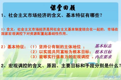 (新课本)10.1全面建成小康社会的经济目标