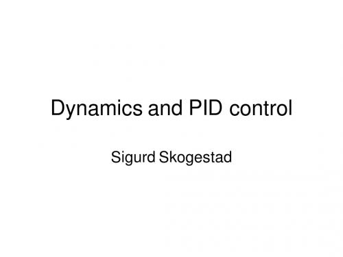 Dynamics and PID control