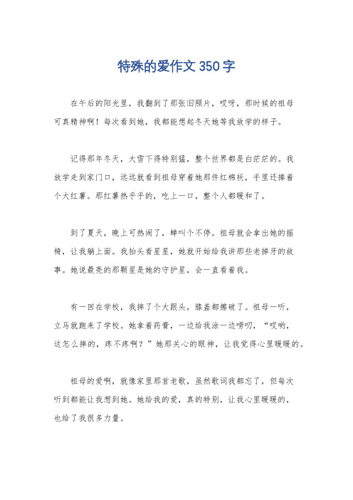 特殊的爱作文350字