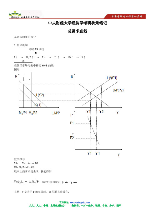 2013中央财经大学考研状元笔记-宏观经济学