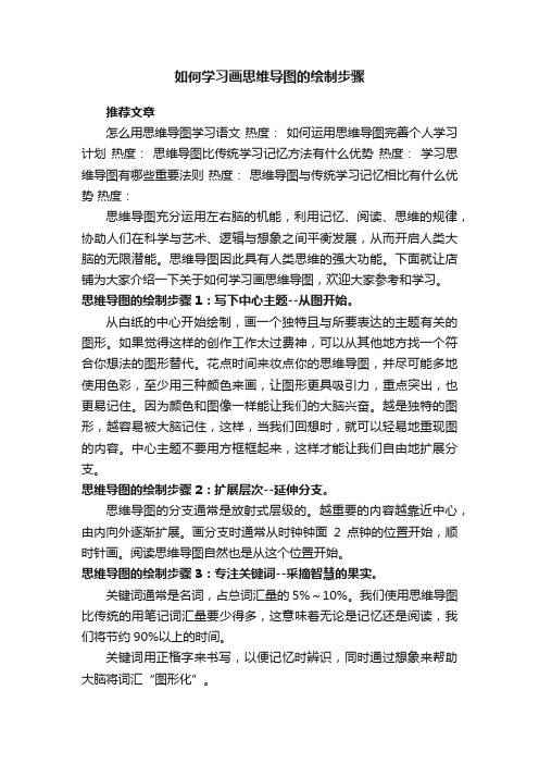 如何学习画思维导图的绘制步骤