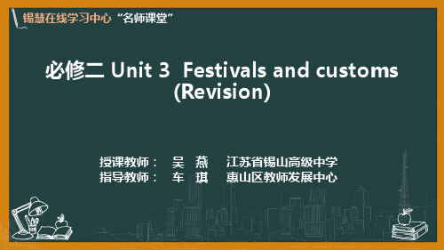 译林版高一英语必修第二册(2019版)_Unit3_(Revision)_课堂实录配套课件