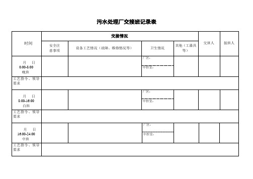 交接班记录表最终版(白中晚)