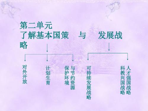 人教版初三政治全一册计划生育与保护环境的基本国策