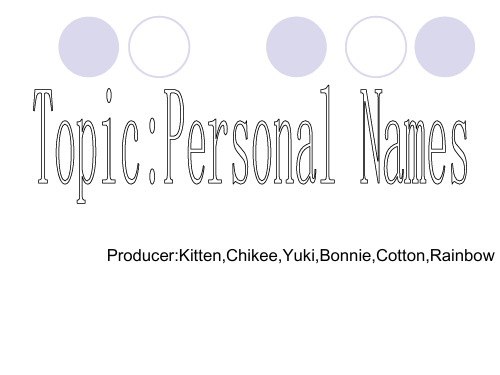 Personal Names