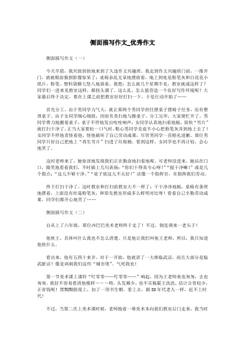 侧面描写作文_优秀作文.doc