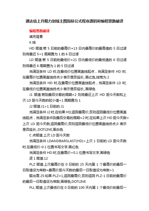 通达信上升阻力划线主图指标公式程序源码和编程思路破译