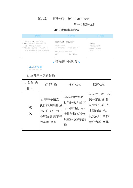 2020高三数学一轮复习(人教版理):算法初步