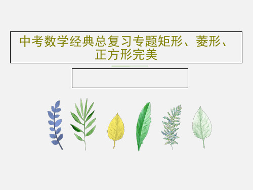 中考数学经典总复习专题矩形、菱形、正方形完美共54页