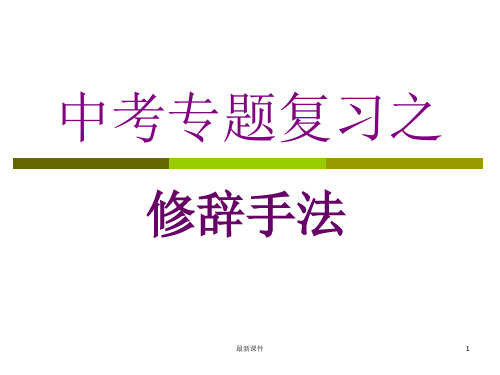 初中语文修辞手法课件ppt课件