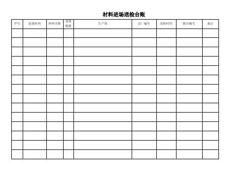 送检台账