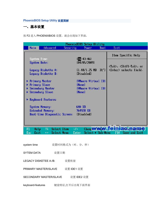 PhoenixBIOS Setup Utility设置图解