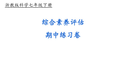 浙教版七年级科学下册期中综合素养评估练习卷(含详细解答)