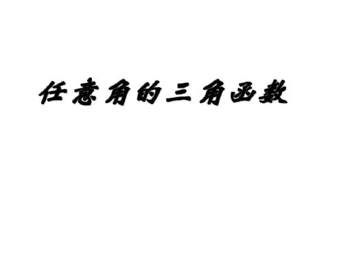 浙江省桐乡市高级中学人教A版高中数学课件 必修四第一章1-2-1任意角的三角函数课件 (共21张PPT)