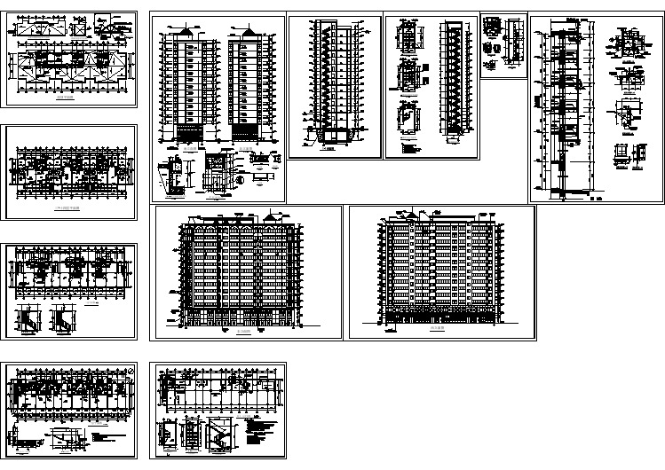 高层住宅建筑cad设计全套施工图