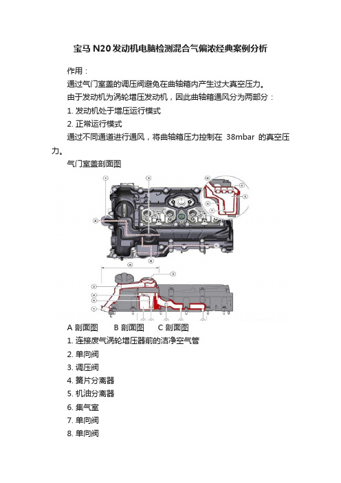 宝马N20发动机电脑检测混合气偏浓经典案例分析