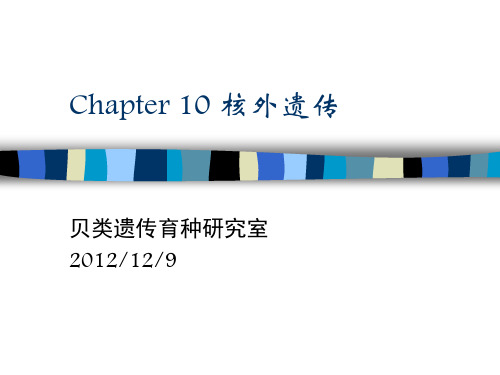 动物遗传育种Chapter 10 核外遗传