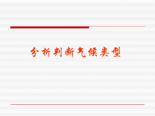 分析判断气候类型 课件 通用