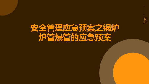 安全管理应急预案之锅炉炉管爆管的应急预案