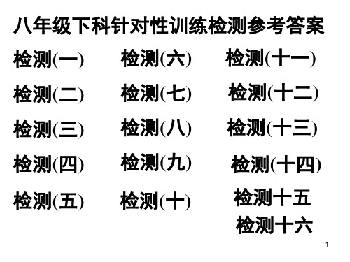 针对性训练检测答案PPT演示文稿