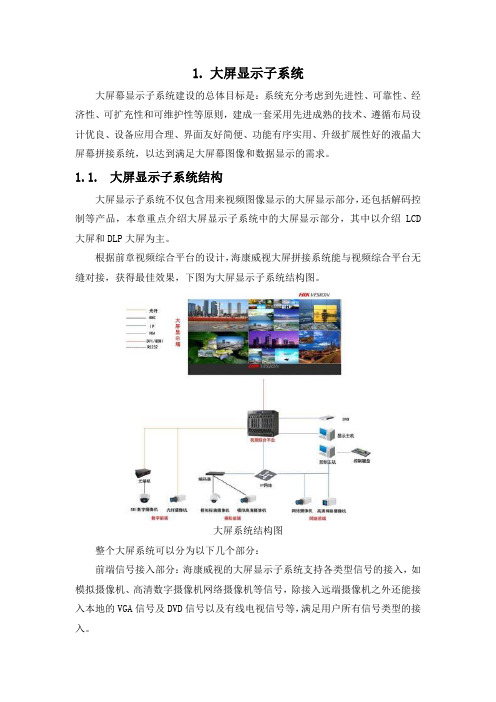 大屏显示子系统技术方案(纯方案,4页)