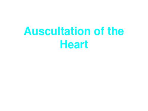 心脏听诊---Auscultation of the Heart