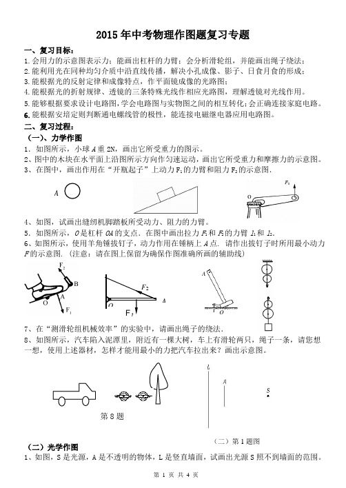 2015年中考物理作图题复习专题