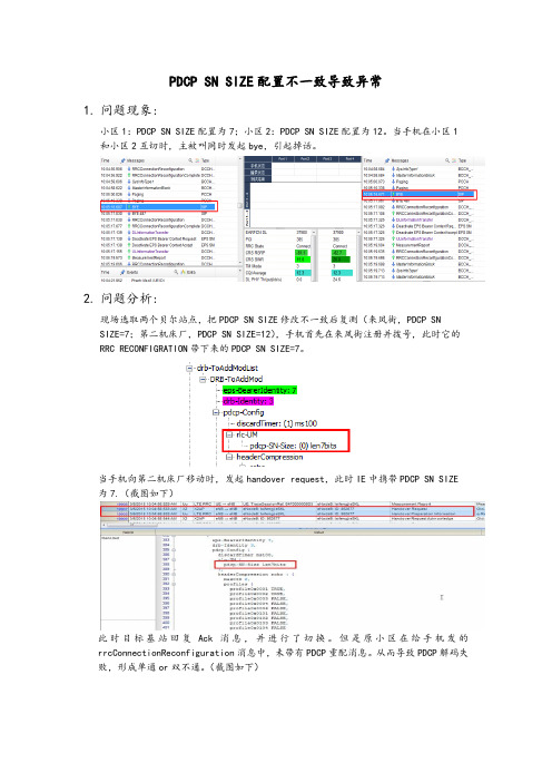 VOLTE案例分析(PDCP SN SIZE 配置不一致导致异常掉话问题。)