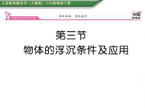 2017春人教版物理八年级下册第10章第3节《物体的浮沉条件及应用》
